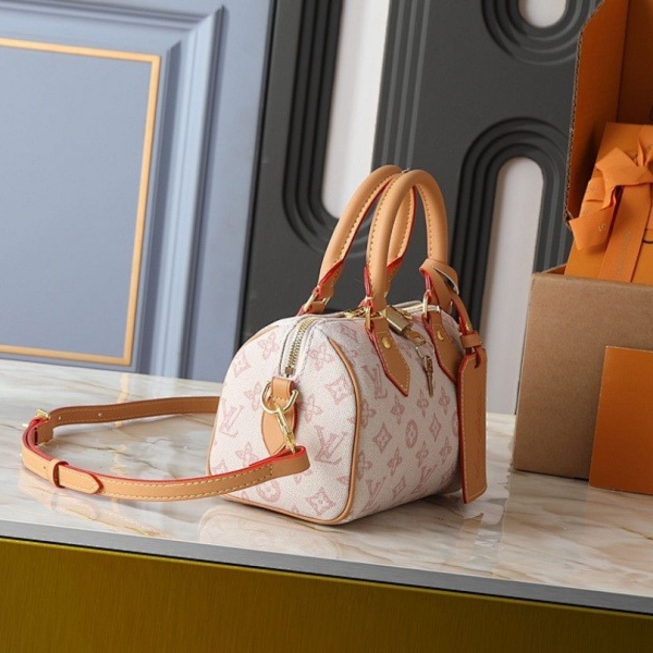 Louis Vuitton Speedy Bandoulière 20 Gray Lin 20cm M27951 - Image 8