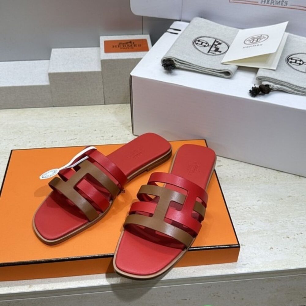 Alternative view of Hermes Amore Sandal Rouge Grenat Orange Solaire  H201131Z 03360