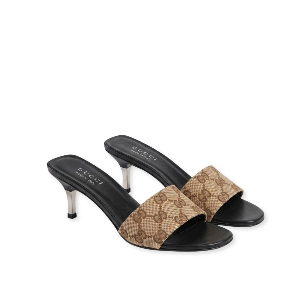 Gucci Bombshell Slide Sandal Beige Ebony