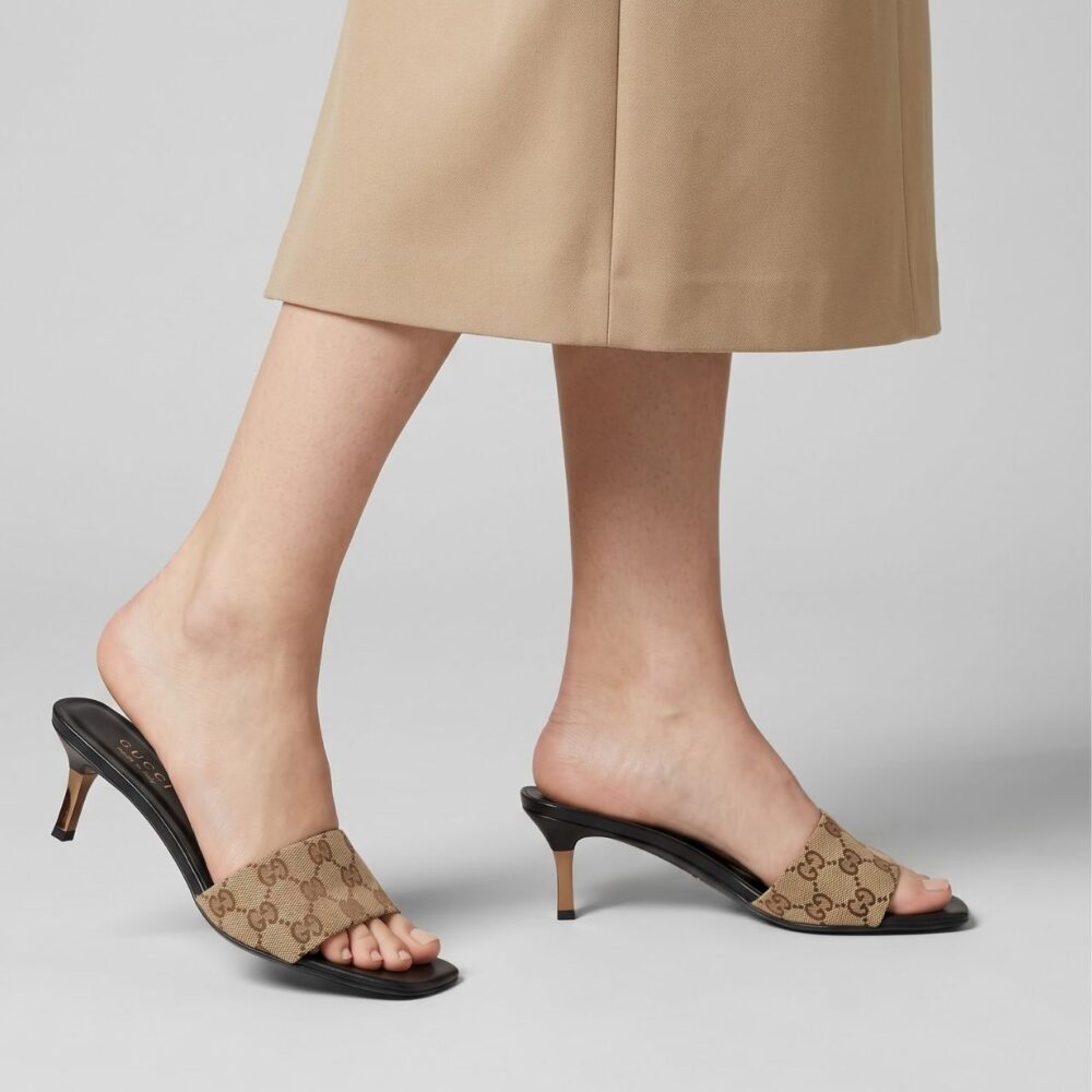 Alternative view of Gucci Bombshell Slide Sandal Beige Ebony