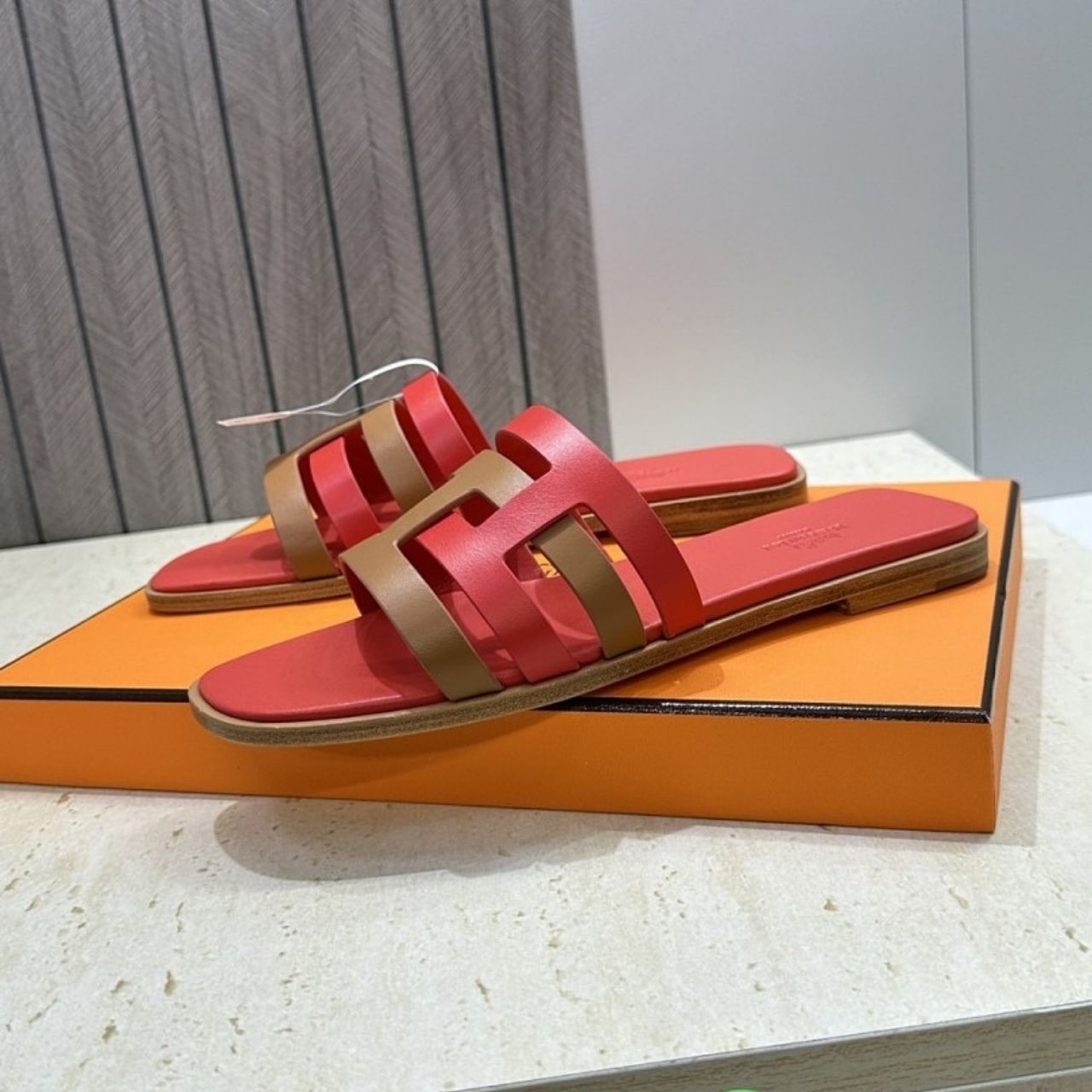 Hermes Amore Sandal Rouge Grenat Orange Solaire H201131Z 03360 - Image 6