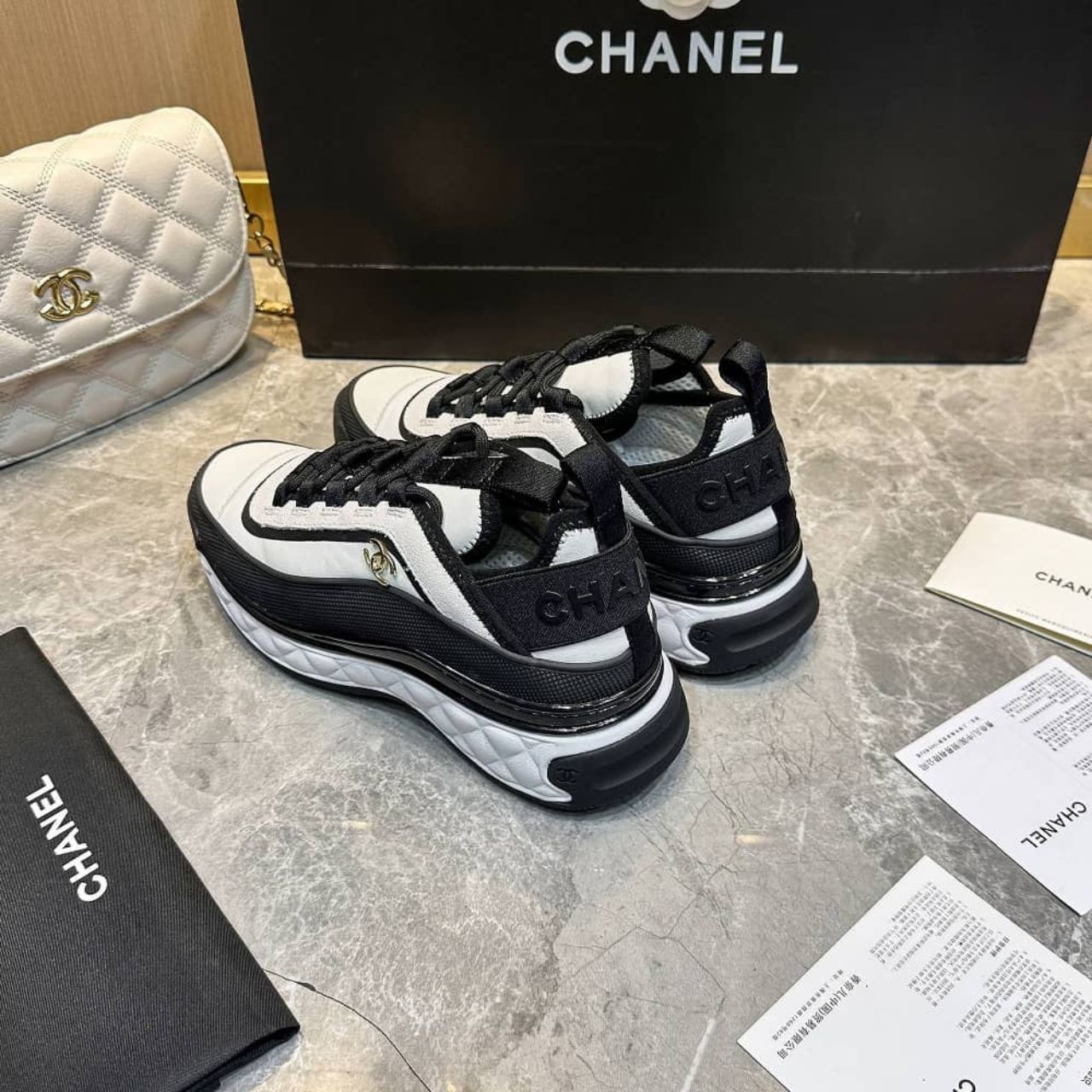 Chanel 2023 Interlocking CC Logo Athletic Sneakers - Image 3