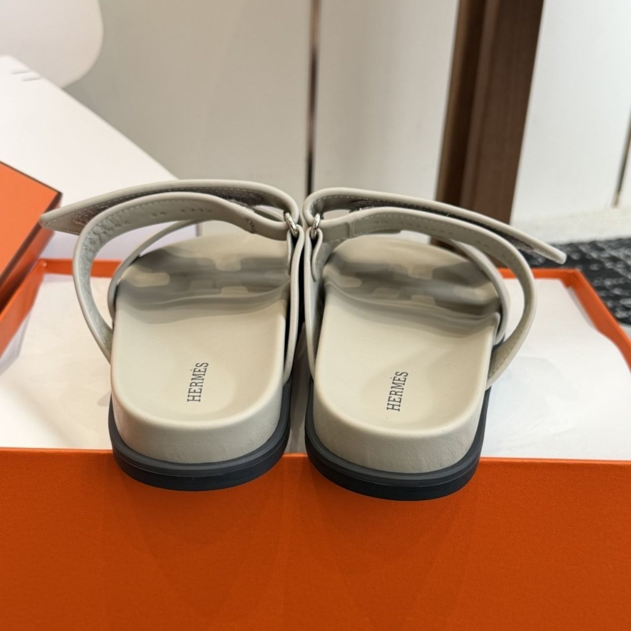 Hermes Chypre Sandal Beige Nomade H222299Z 32360 - Image 4