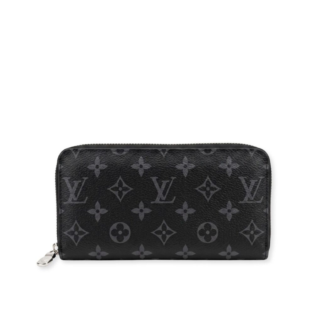Louis Vuitton Zippy XL Wallet Monogram Eclipse Black 19Cm M61698