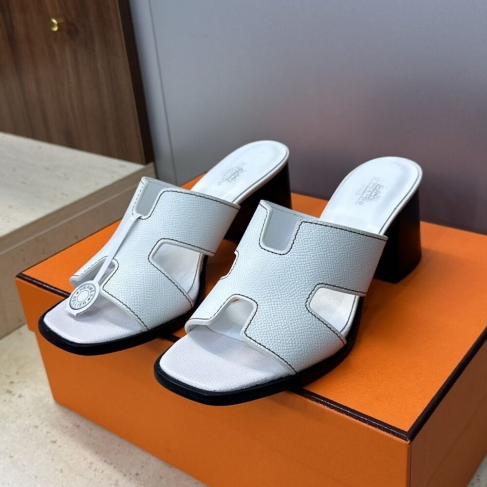 Alternative view of Hermes Helia 60 Sandal Blanc H232089Z 90370