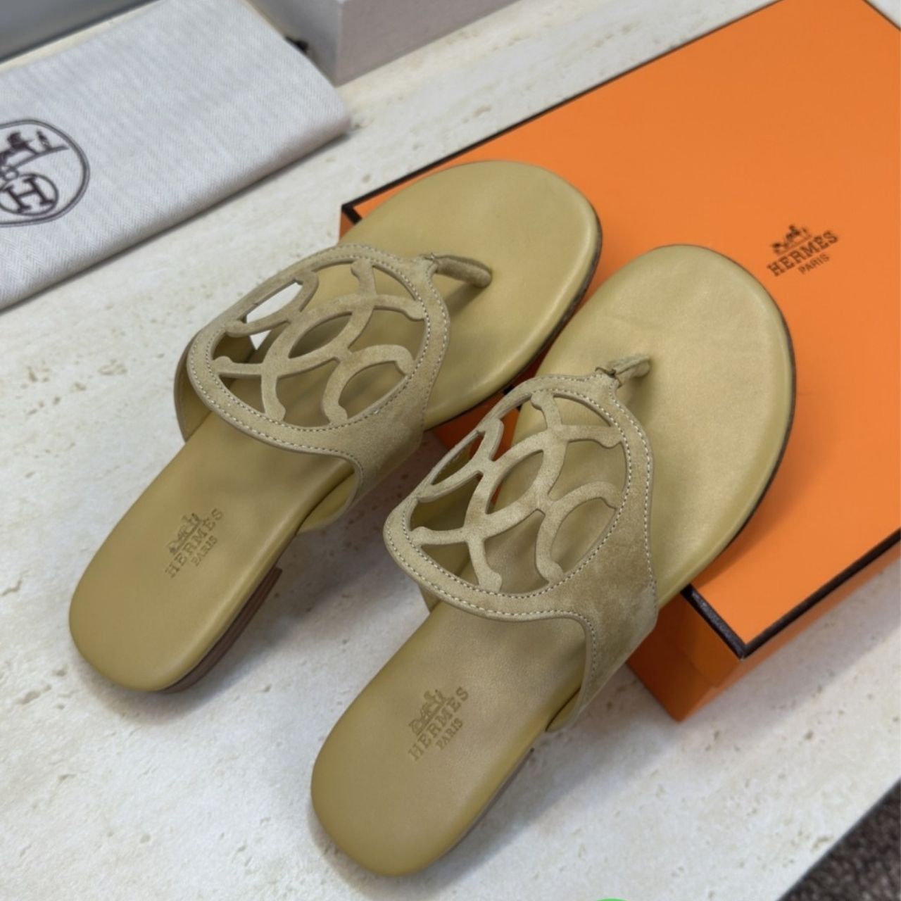 Hermes Mage Sandal Beige Albetre H261115Z - Image 7