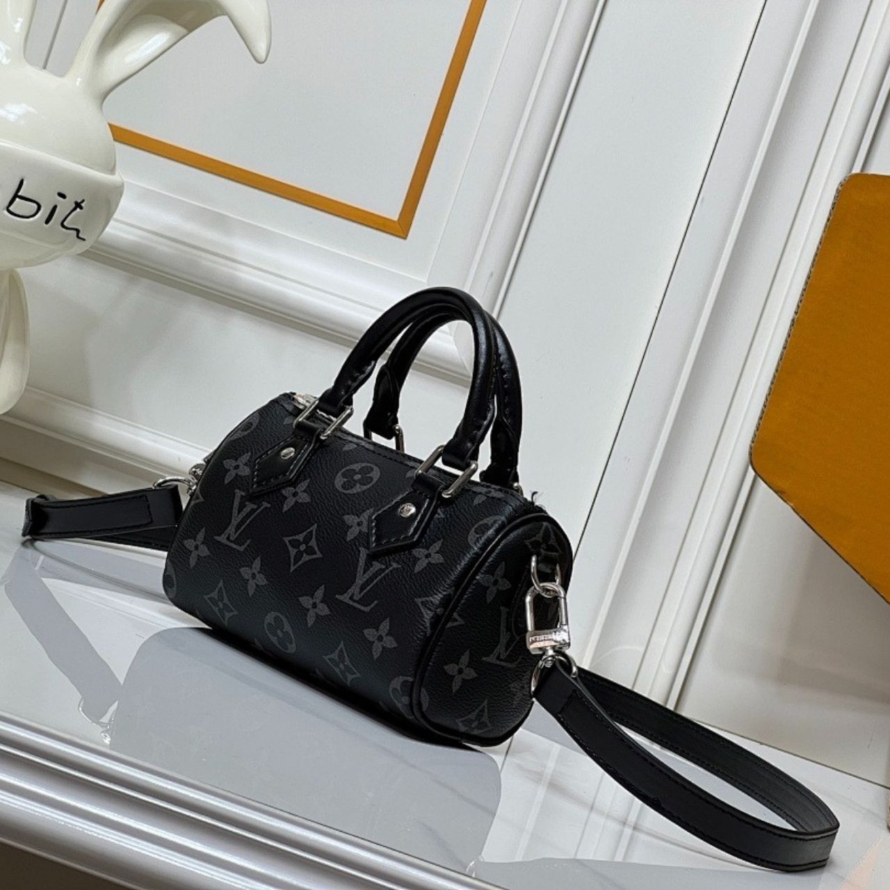 Louis Vuitton Nano Speedy Monogram Eclipse 16cm M26573 - Image 7