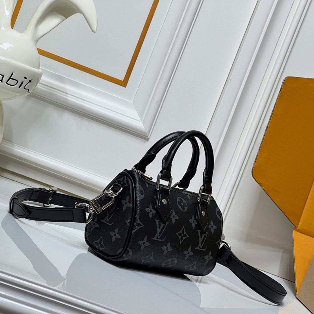 Louis Vuitton Nano Speedy Monogram Eclipse 16cm M26573 - Image 9