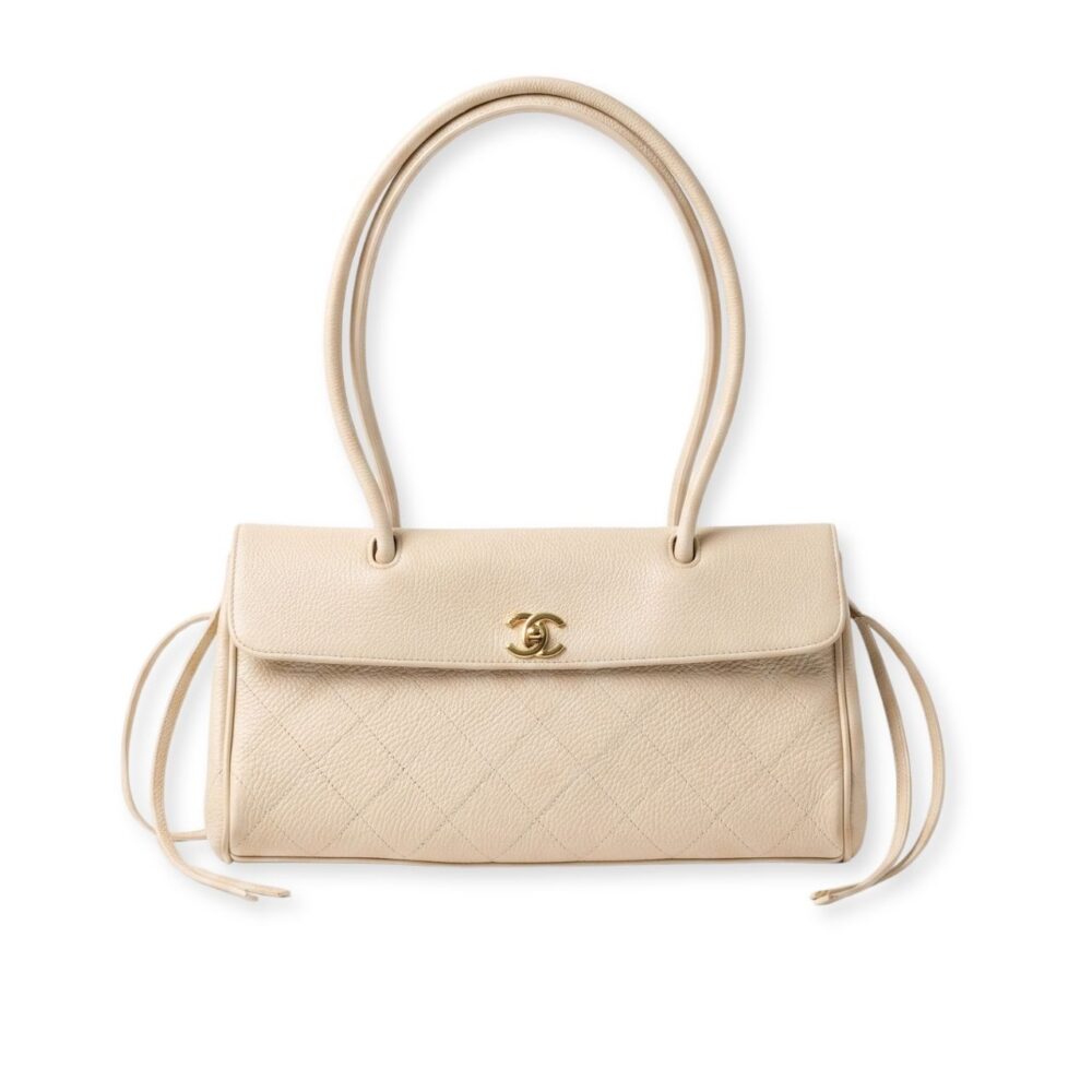 Chanel Shopping Flap Tote Beige 31Cm