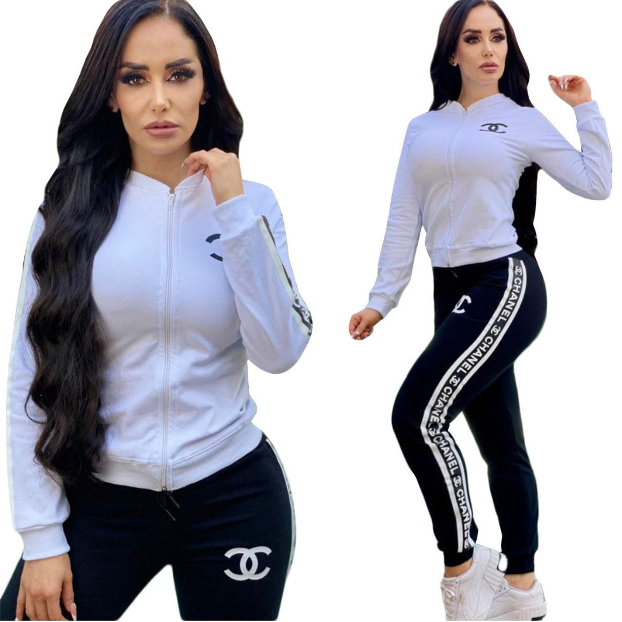 Chanel 23ss NEWS Women's Tracksuits Knitted Casual Sports Suit 2 Piece Set Designer Tracksuits - Image 4