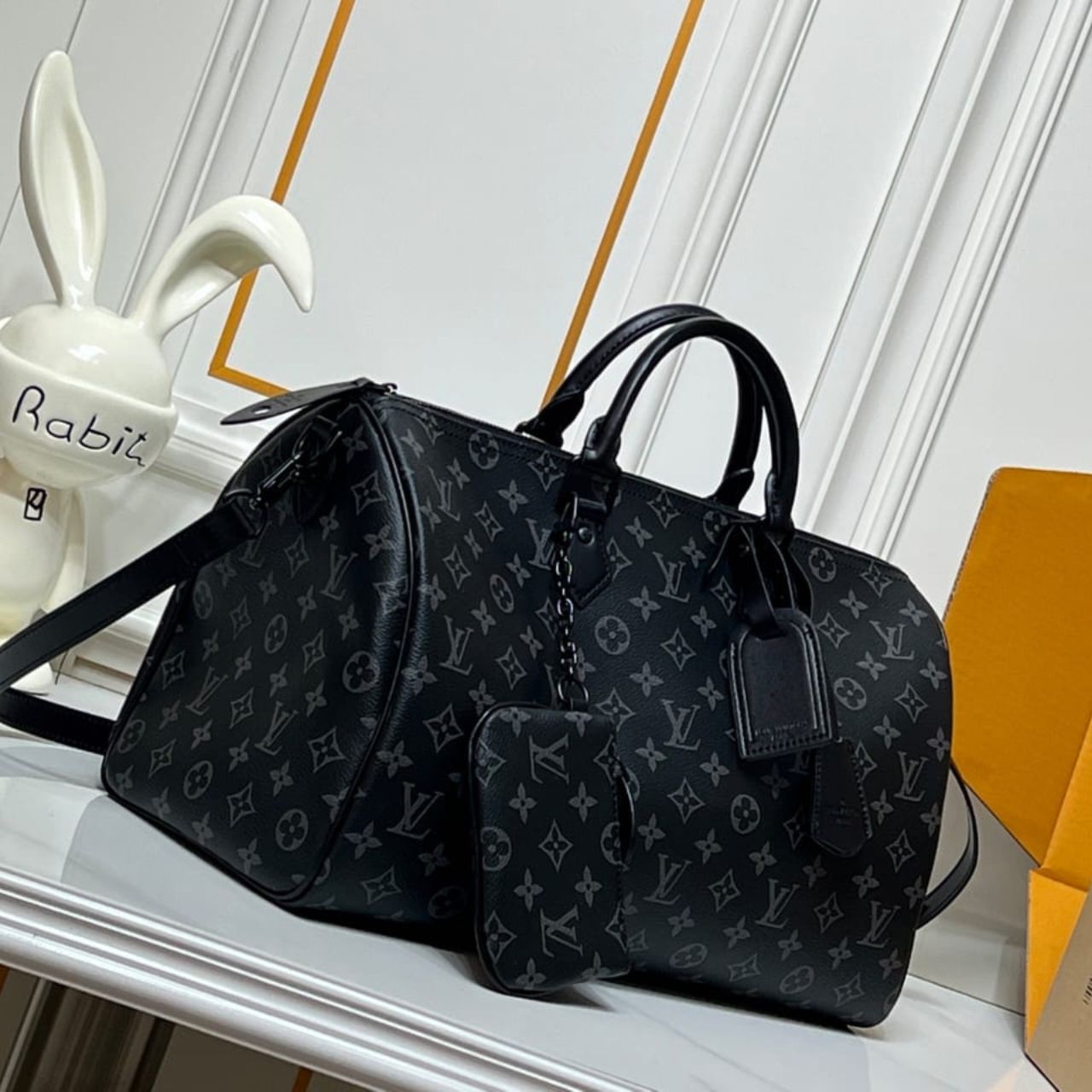 Louis Vuitton Keepall Bandoulière 40 Monogram Eclipse Black 40Cm - Image 8