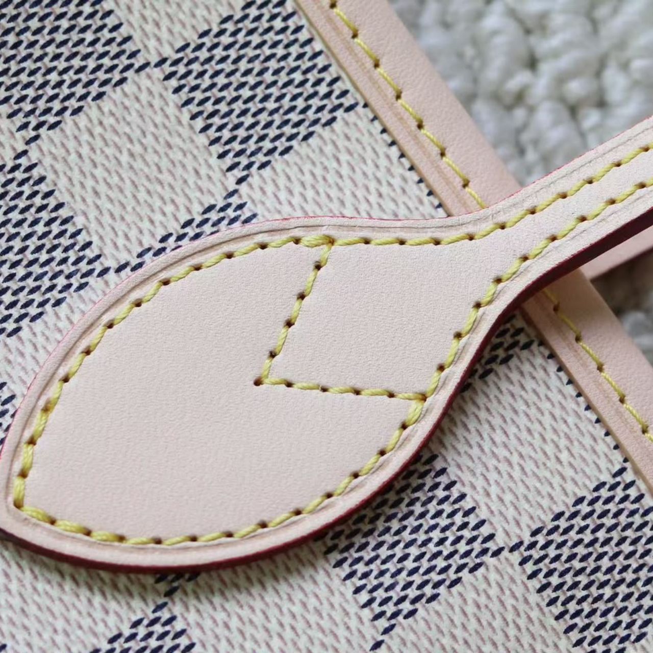 Prestige Edition - Louis Vuitton Neverfull MM Damier Azur Rose Ballerine 39Cm N41605 - Image 7