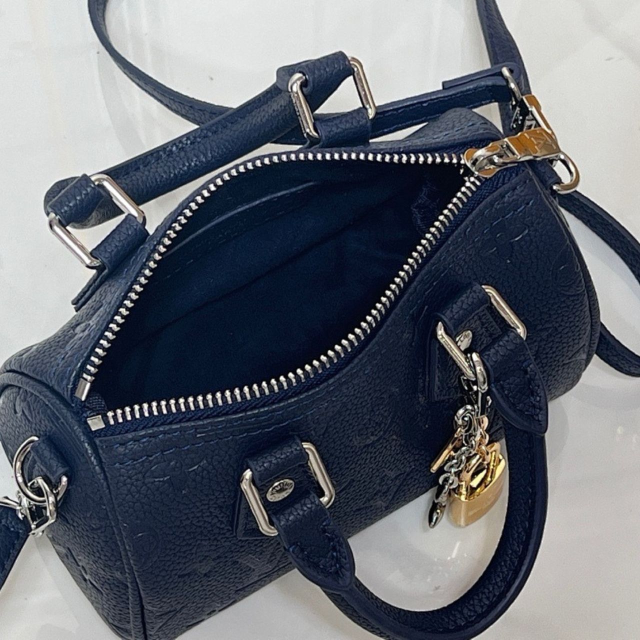 Louis Vuitton Nano Speedy Shimmery Ink 16cm M26510 - Image 3