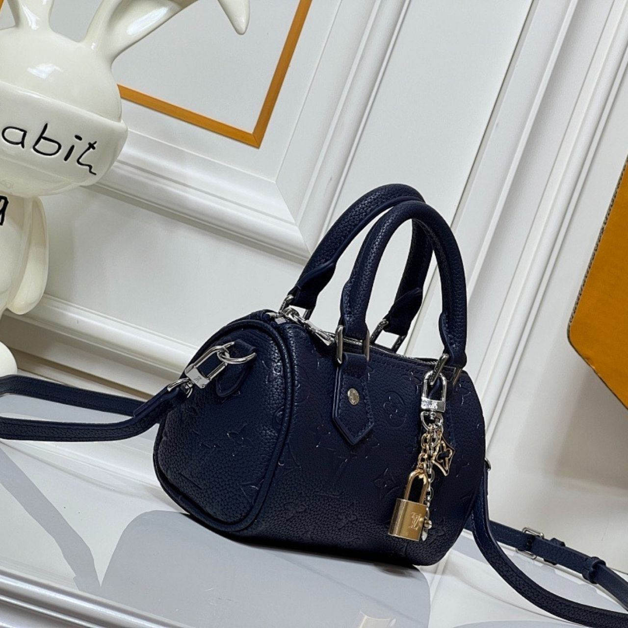 Louis Vuitton Nano Speedy Shimmery Ink 16cm M26510 - Image 8