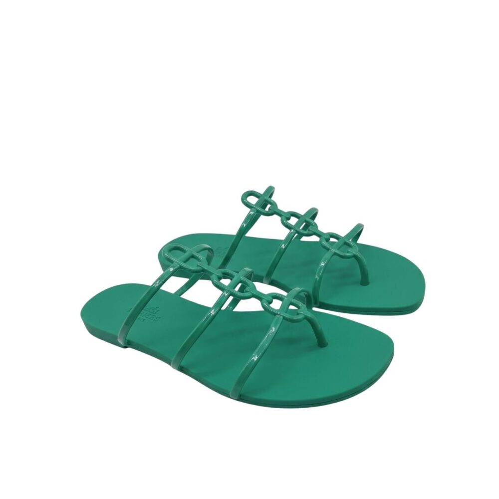 Hermes Mykonos Sandal Vert Tourmaline H261179Z