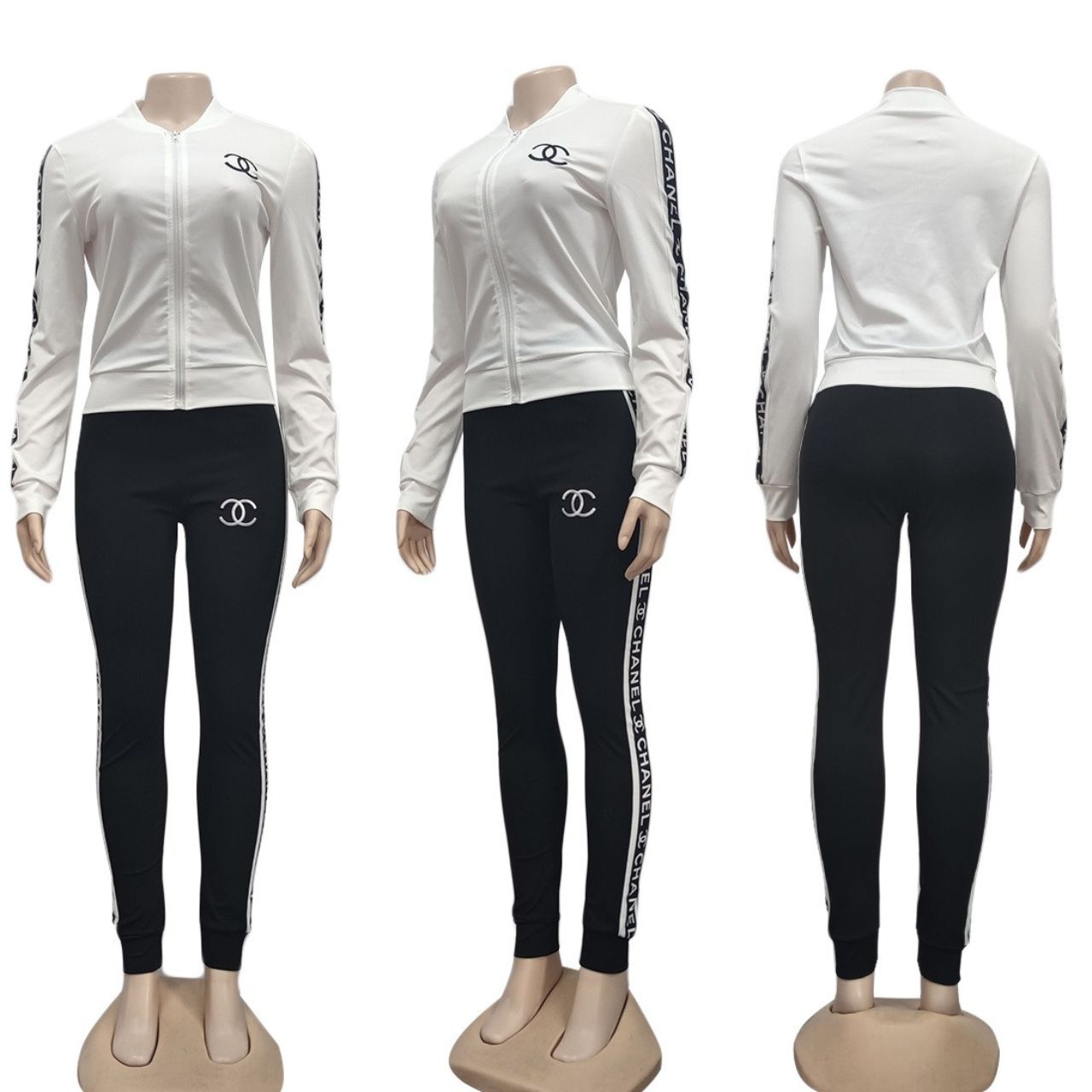 Chanel 23ss NEWS Women's Tracksuits Knitted Casual Sports Suit 2 Piece Set Designer Tracksuits - Image 5