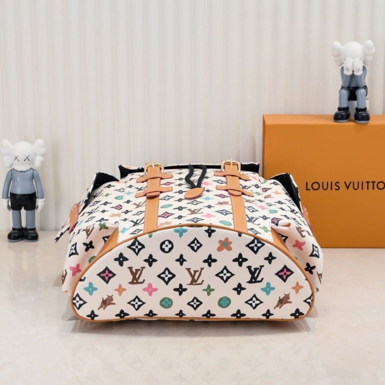 Louis Vuitton Christopher Backpack Monogram Multicolor White 41Cm - Image 7