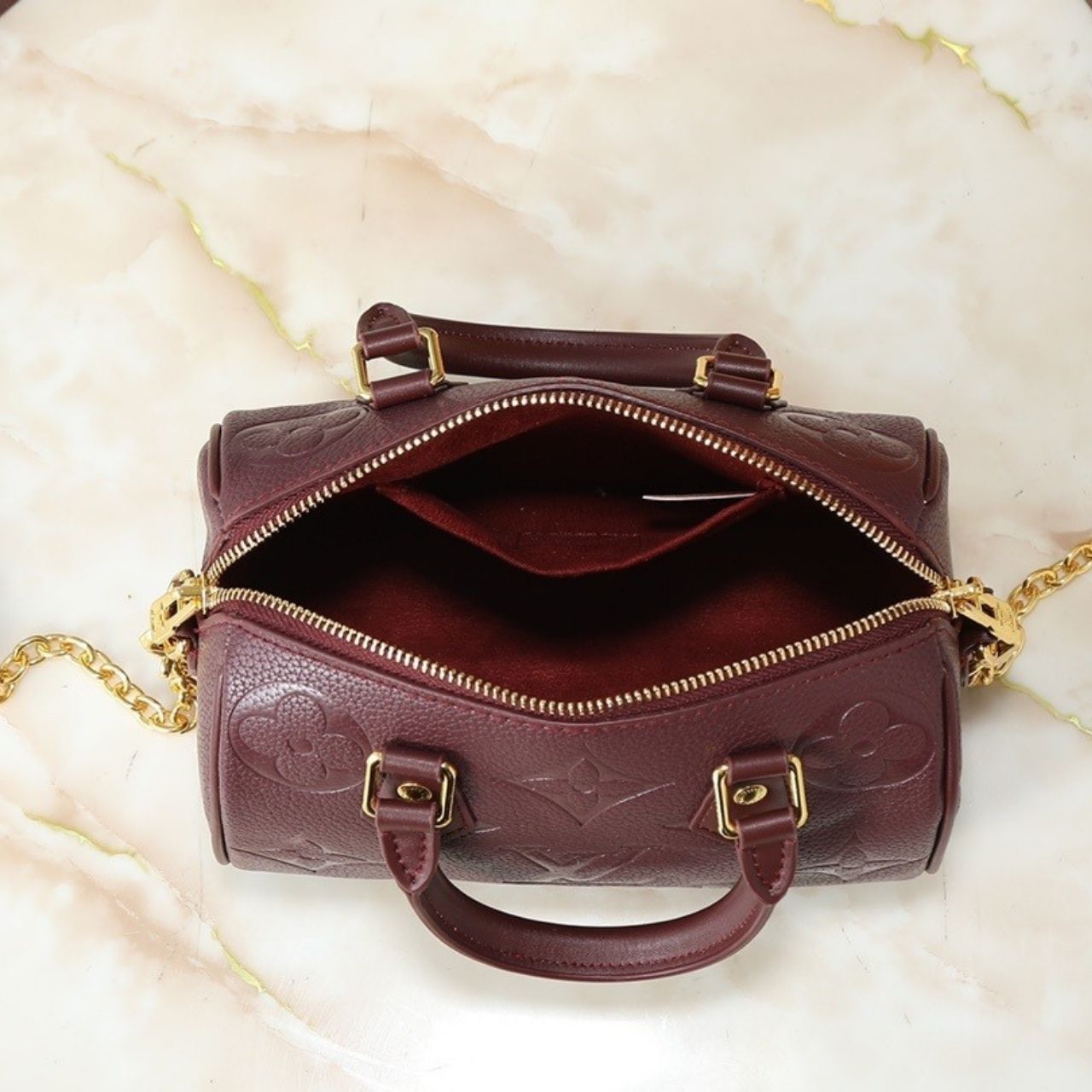 Louis Vuitton Speedy Bandouliere 20 Grenat Red 20cm M25929 - Image 7