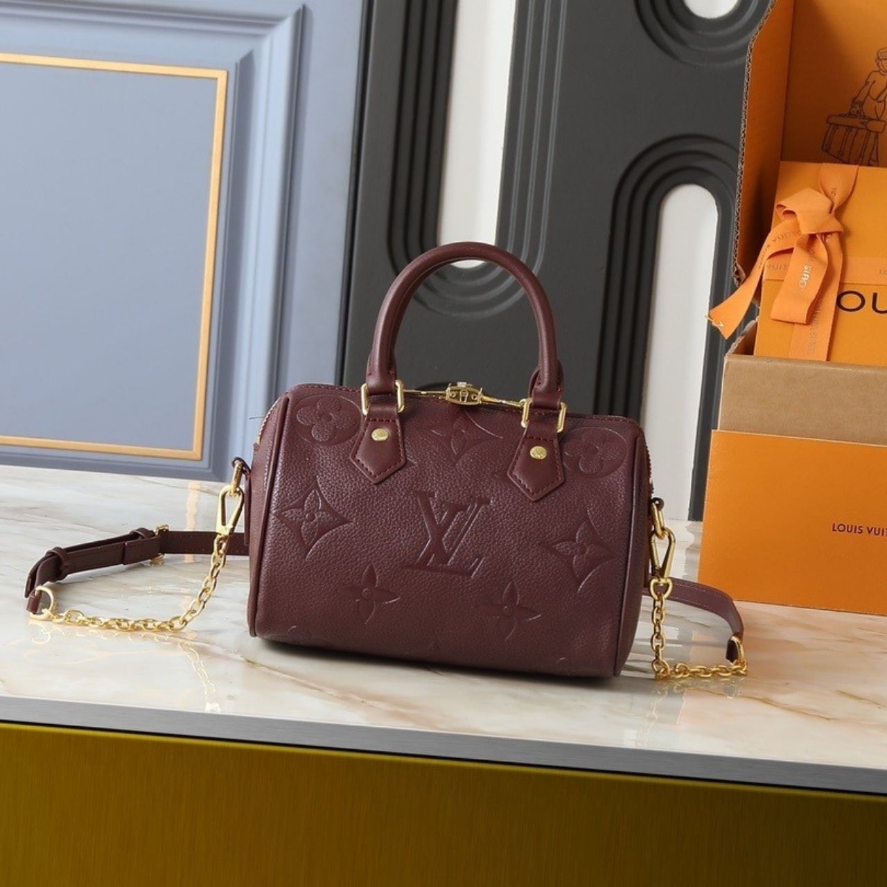 Louis Vuitton Speedy Bandouliere 20 Grenat Red 20cm M25929 - Image 2