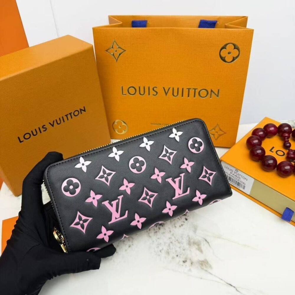 Alternative view of Louis Vuitton Zippy Wallet Monogram Black Pink 19.5Cm M14096