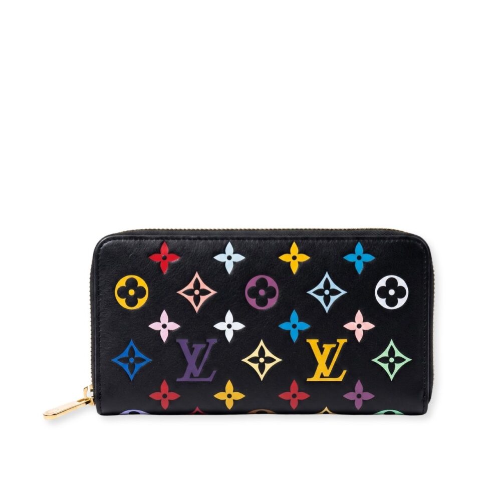 Louis Vuitton Zippy Wallet Monogram Multicolor Black 19.5Cm M14095