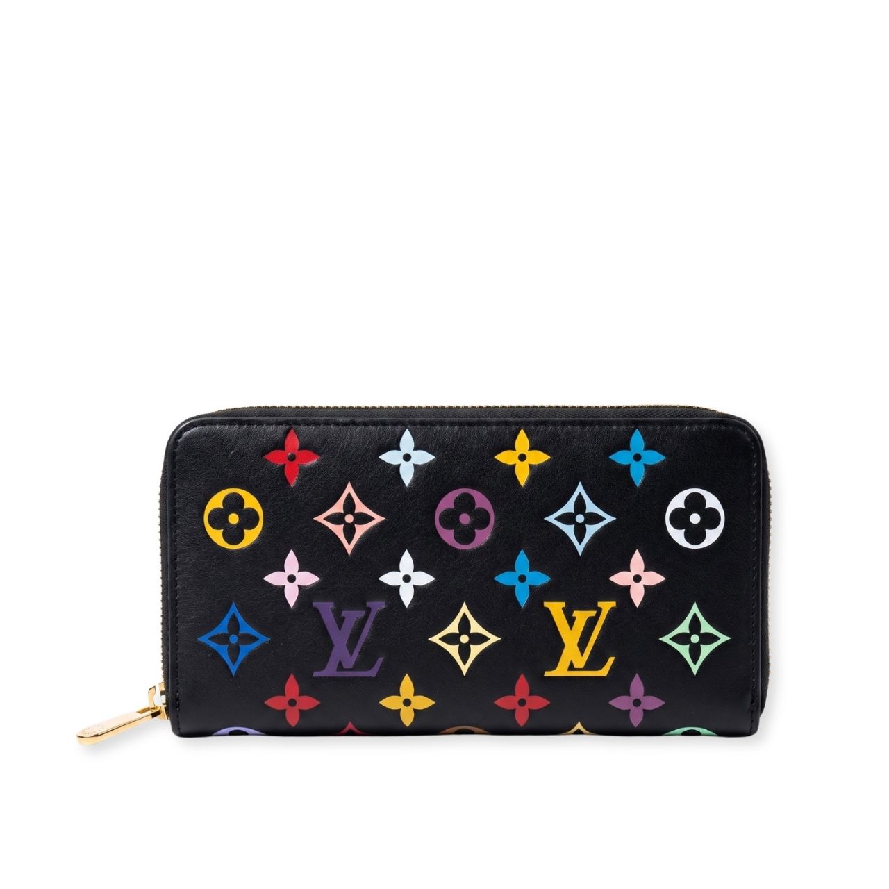 Louis Vuitton Zippy Wallet Monogram Multicolor Black 19.5Cm M14095