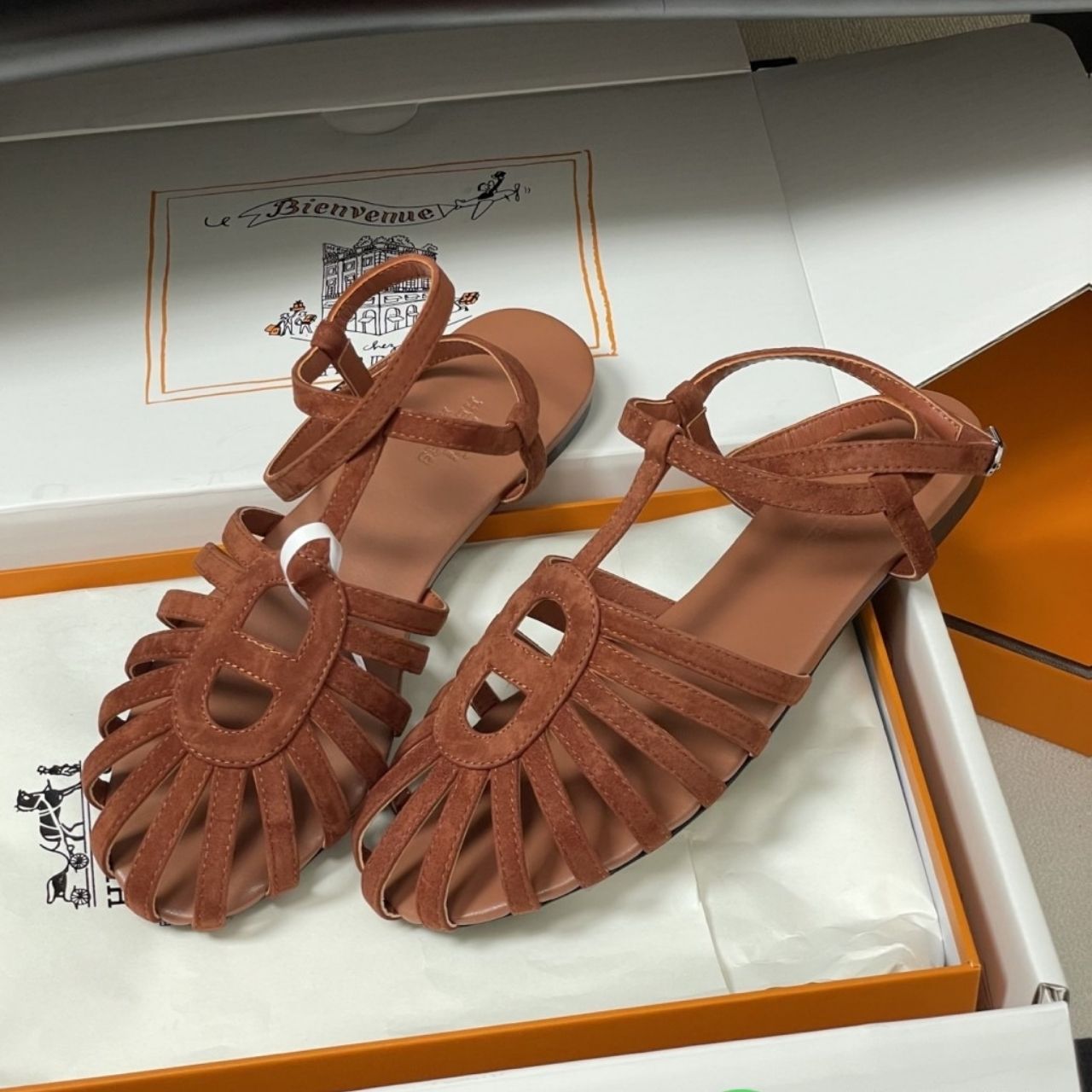 Hermes Nour Sandal Gold H262095Z - Image 6