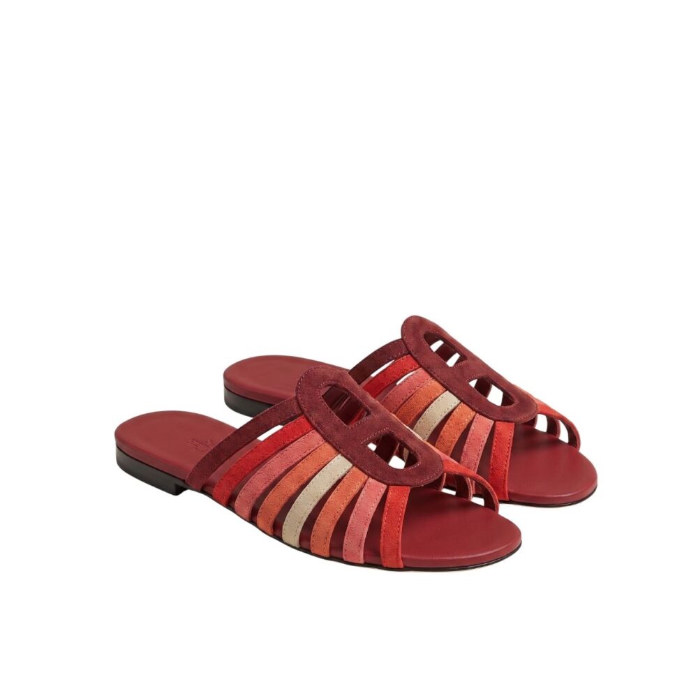 Hermes Noria Sandal Multicolore Rouge H H262092Z L1340