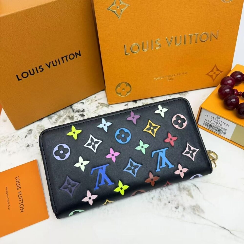 Alternative view of Louis Vuitton Zippy Wallet Monogram Multicolor Black 19.5Cm M14095