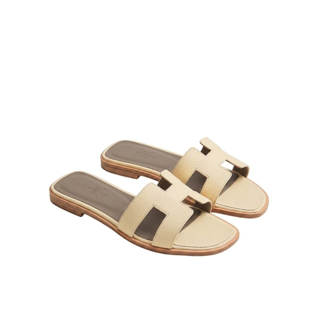 Hermes Oran Sandal Beige Galet H242281Z BG370