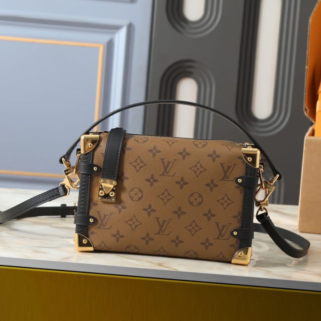 Louis Vuitton Side Trunk MM Monogram Reverse Brown 23Cm M46815 - Image 6