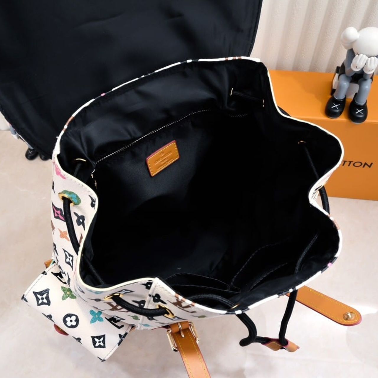 Louis Vuitton Christopher Backpack Monogram Multicolor White 41Cm - Image 6