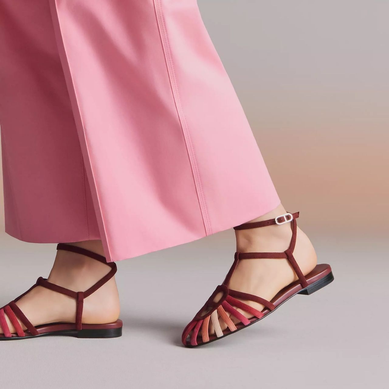 Hermes Nour Sandal Multicolore Rouge H H262095Z L1360 - Image 8