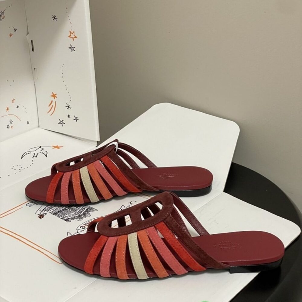 Alternative view of Hermes Noria Sandal Multicolore Rouge H H262092Z L1340