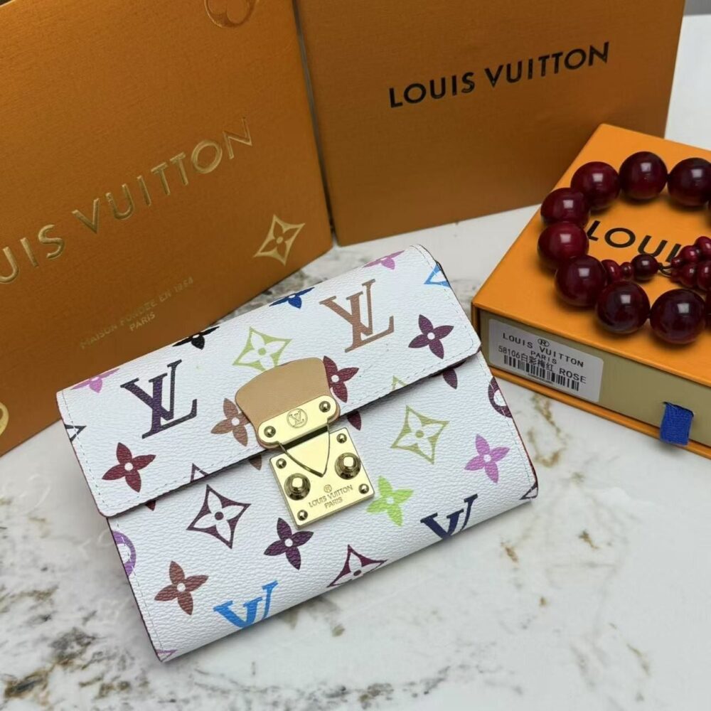 Alternative view of Louis Vuitton Sarah Wallet Monogram Multicolor White 12cm