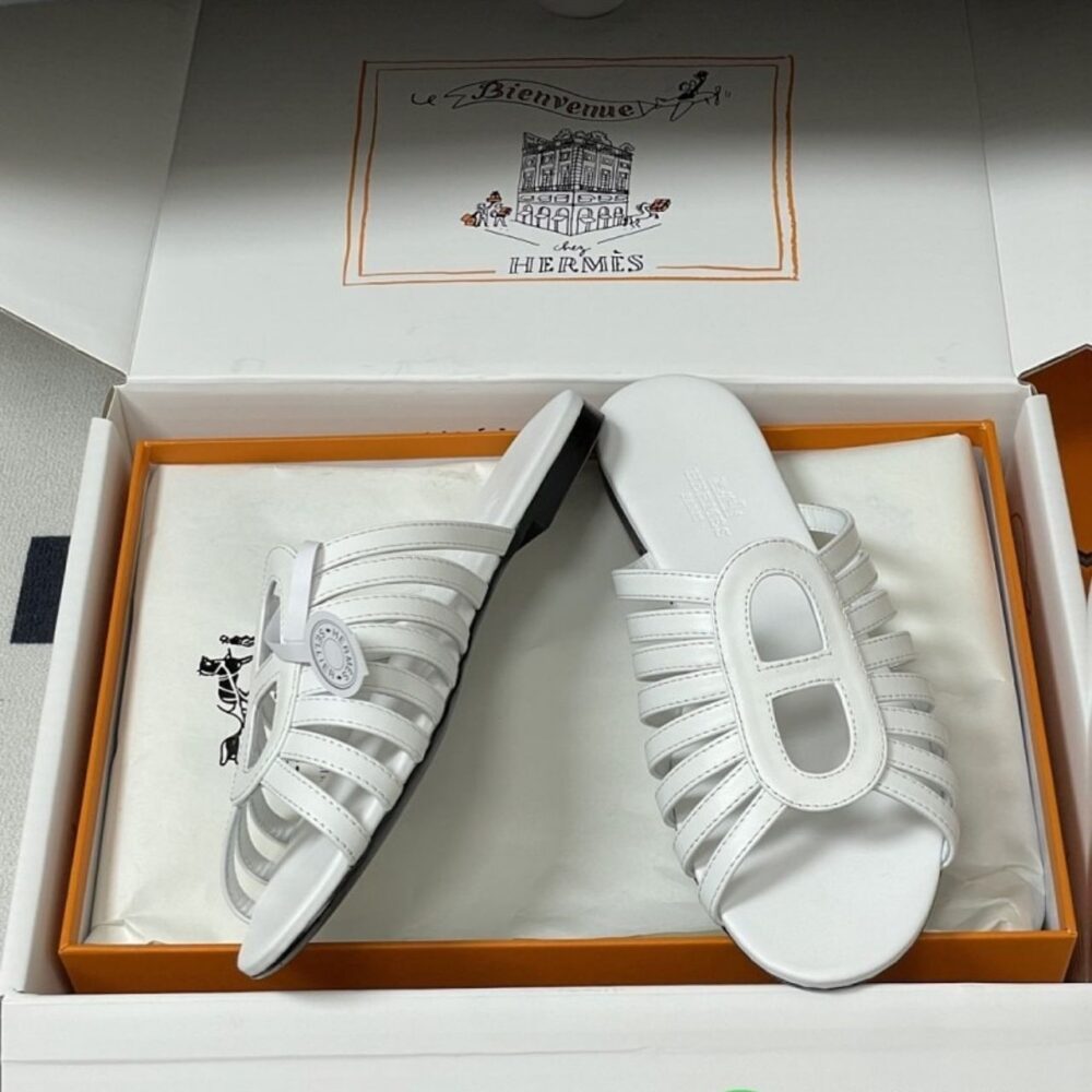 Alternative view of Hermes Noria Sandal Blanc H262093Z