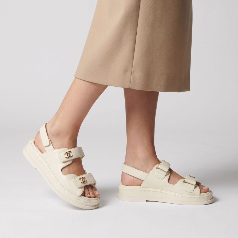 Alternative view of Chanel Double CC Sport Sandals White