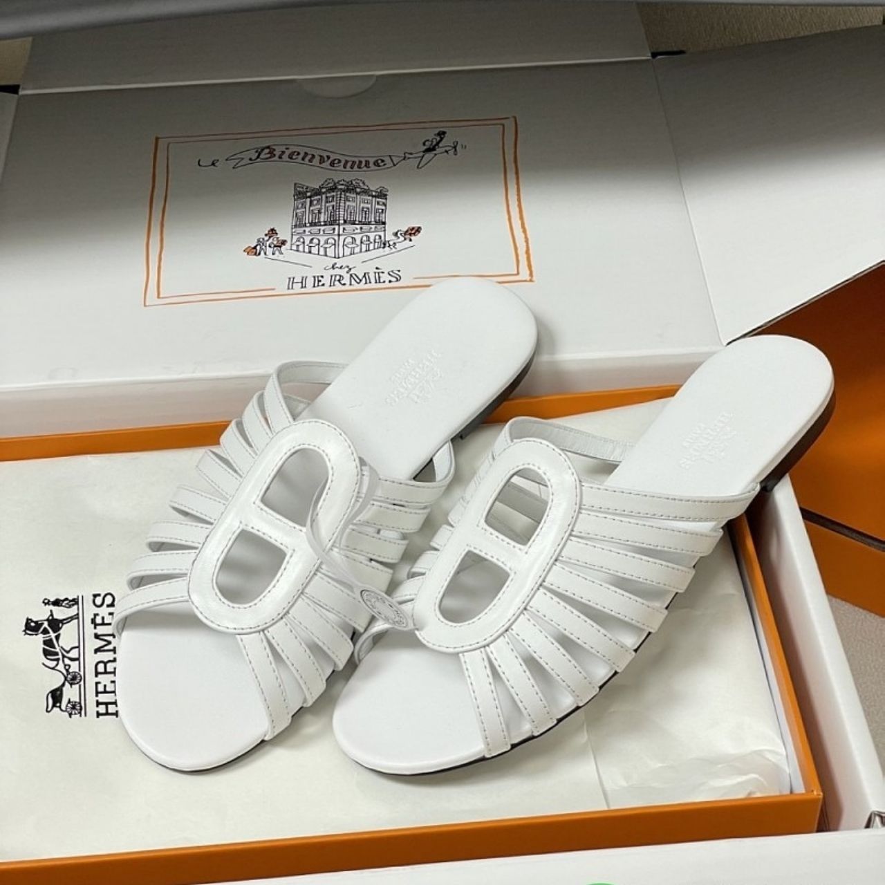 Hermes Noria Sandal Blanc H262093Z - Image 4