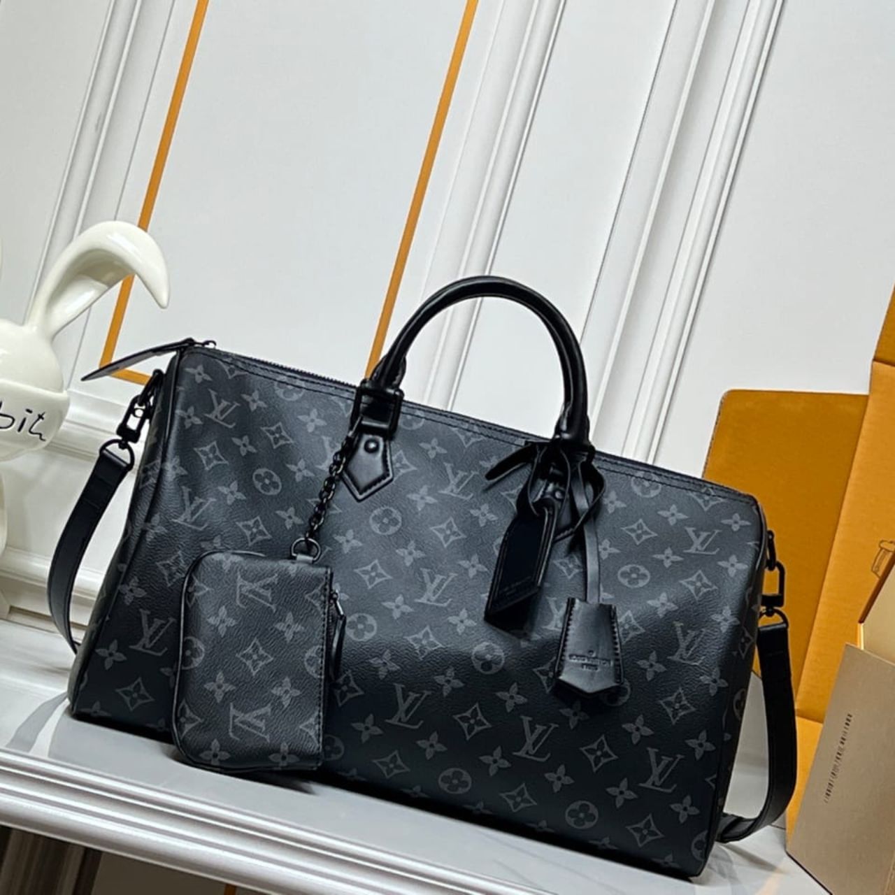 Louis Vuitton Keepall Bandoulière 40 Monogram Eclipse Black 40Cm - Image 11