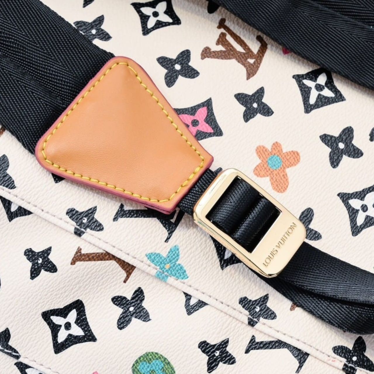 Louis Vuitton Christopher Backpack Monogram Multicolor White 41Cm - Image 5