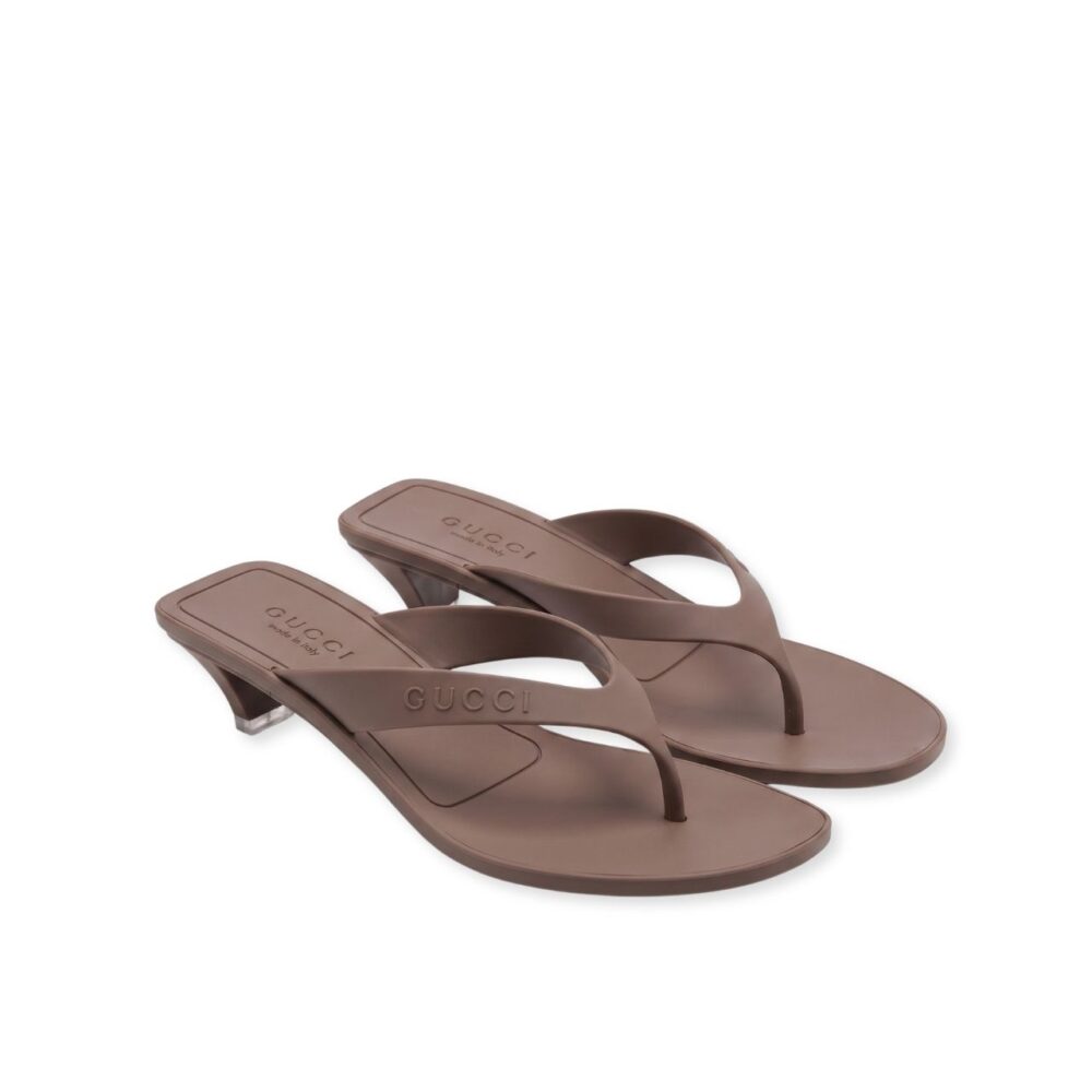 Gucci Women's Vittoria Thong Brown Rubber