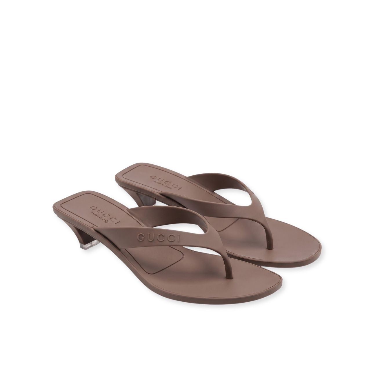 Gucci Women's Vittoria Thong Brown Rubber