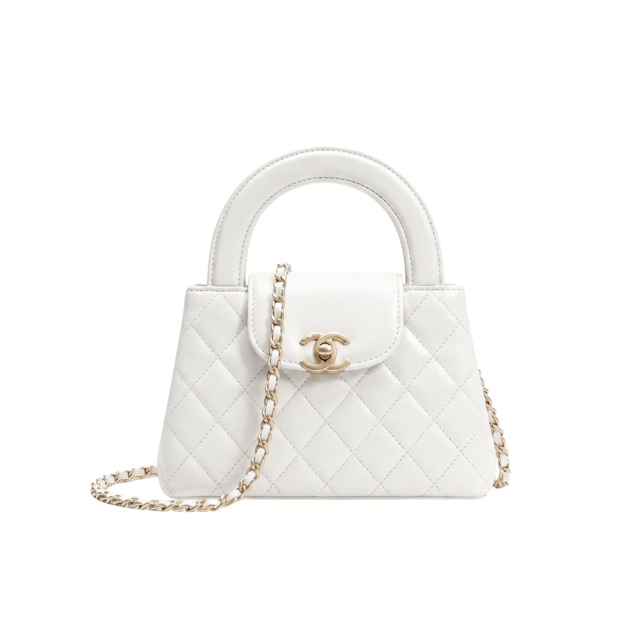 Chanel Quilted Shiny Aged Calfskin Mini Kelly With Gold 13cm AS4416-B23757-94305