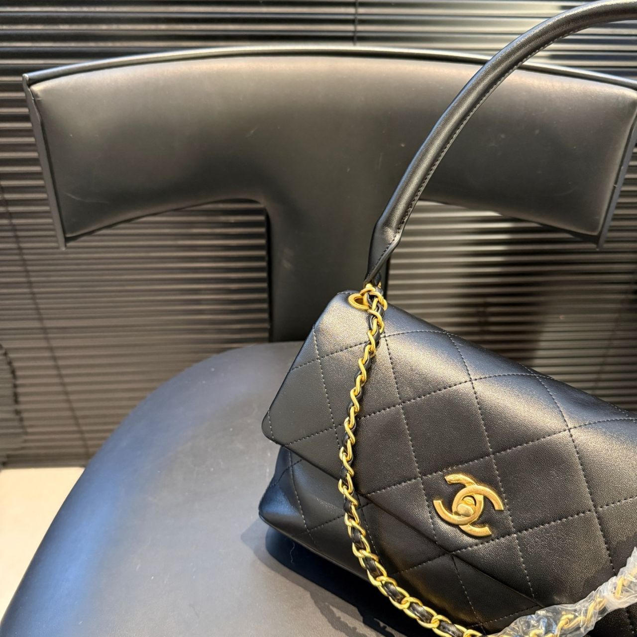 Chanel Large Flap Bag Black 25cm AS6116 B23346 U6546 - Image 9