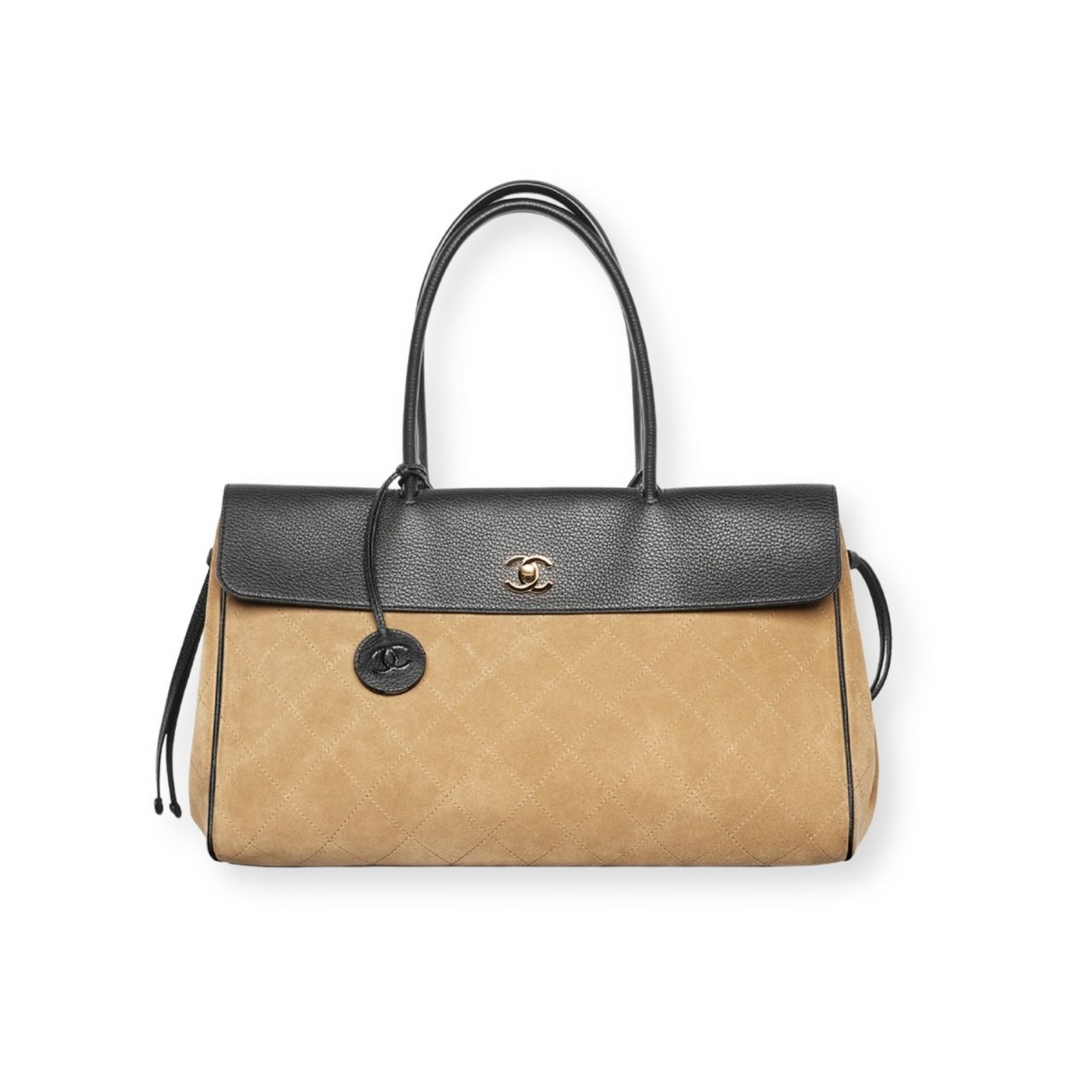 Chanel Metiers Dart 2026 Shopping Bag Dark Beige Black 38cm AS6428 B25073 UB321