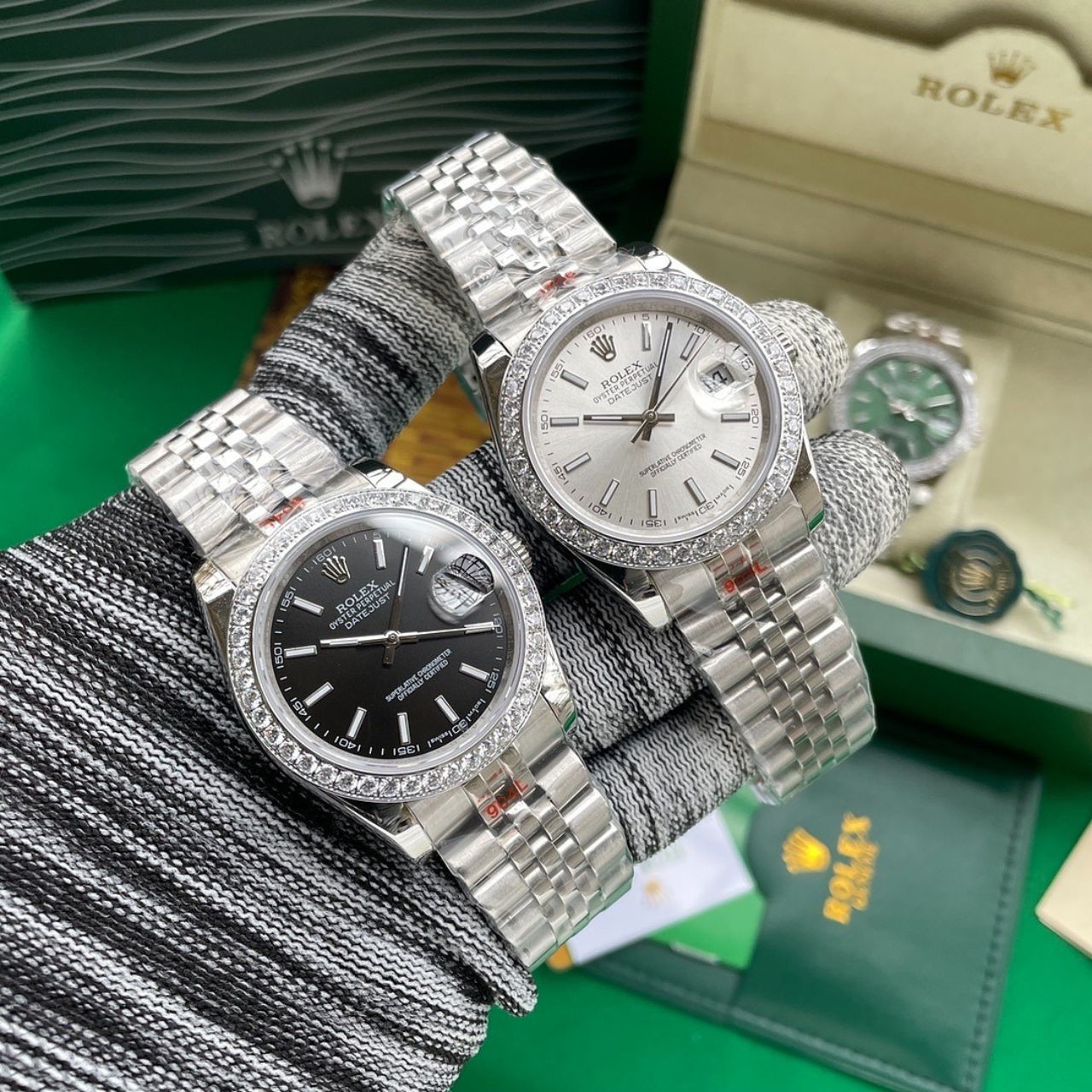 Rolex Datejust Diamond Bezel Black Dial 41mm 126300 - Image 5