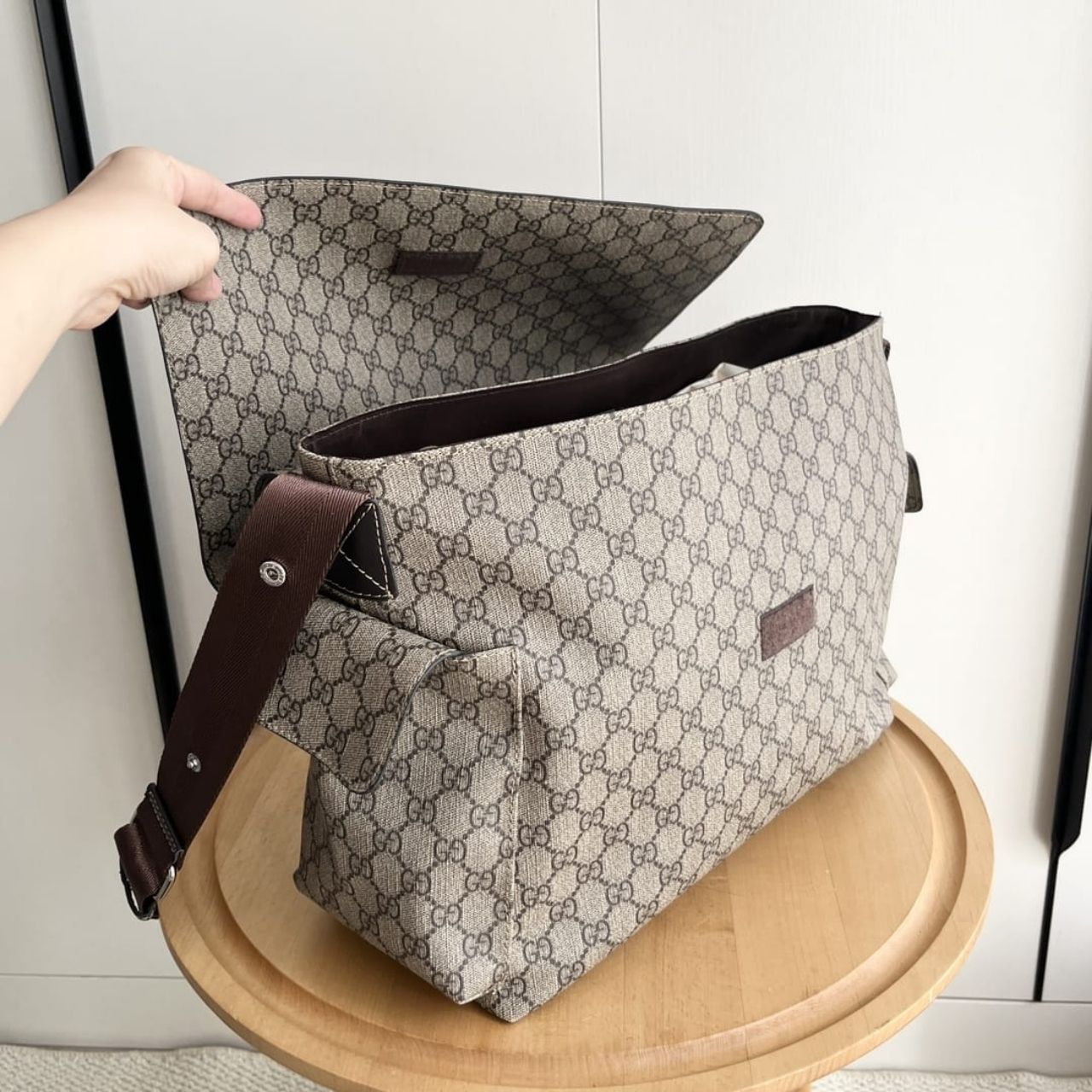 Gucci GG Supreme Large Changing Bag Beige Ebony 44cm 211131 KGDIG 8588 - Image 8