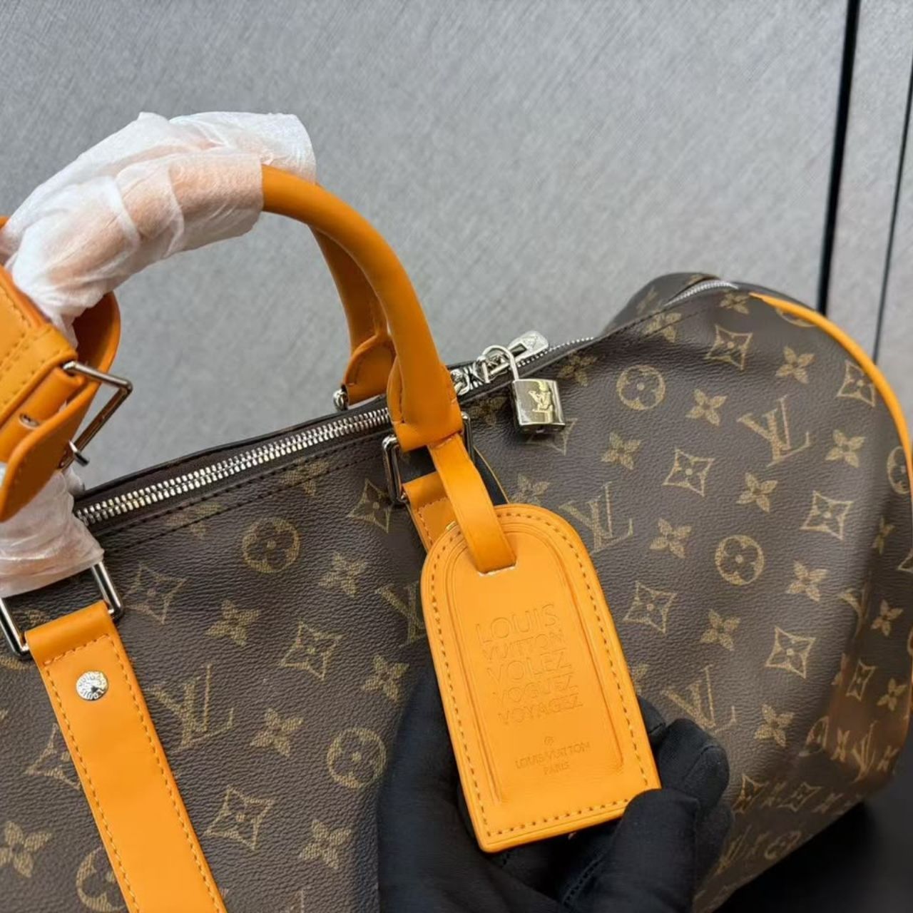 Louis Vuitton Keepall Bandouliere 50 Safran Yellow 50cm M12634 - Image 5