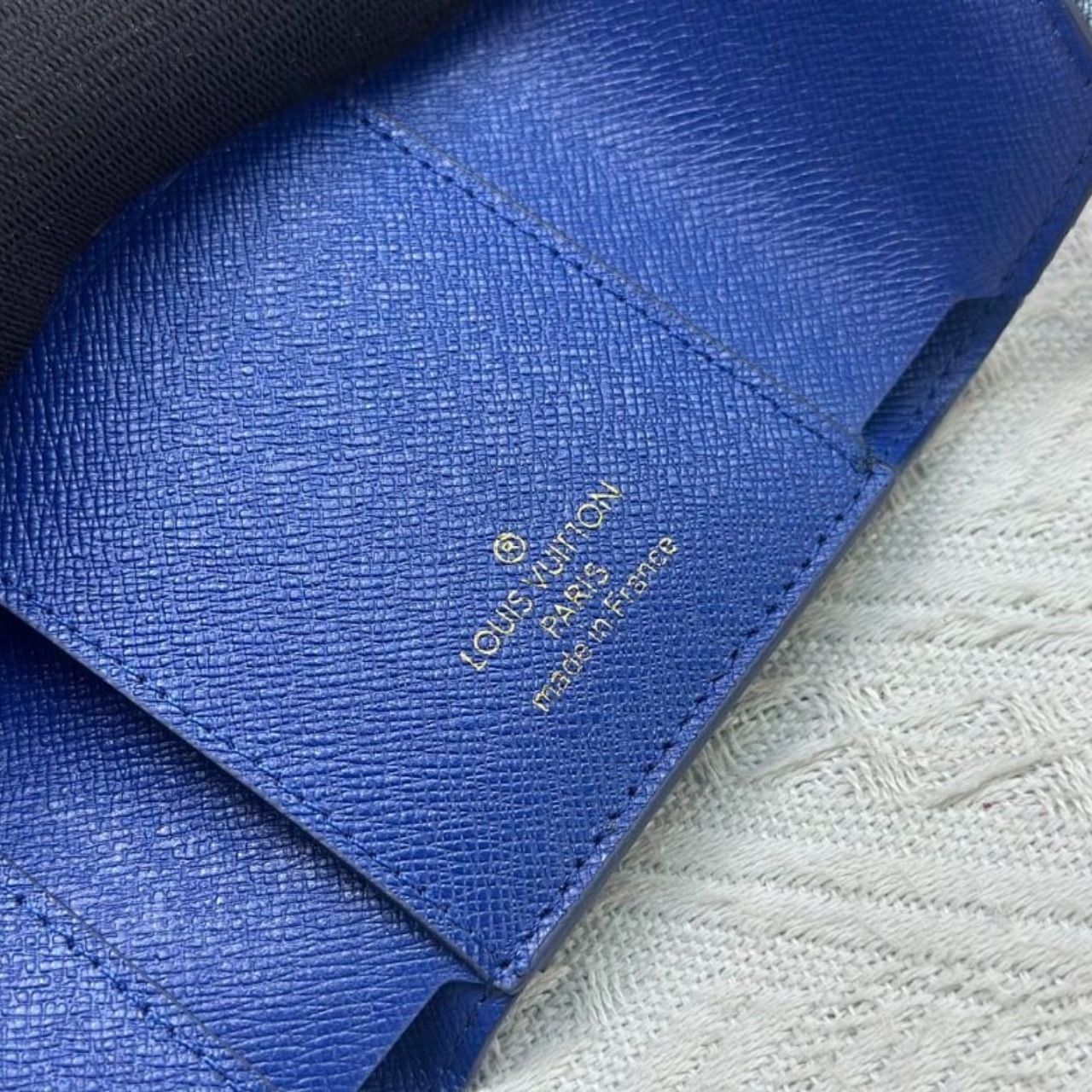 Louis Vuitton Victorine Wallet Denim Blue 12cm M13212 - Image 3