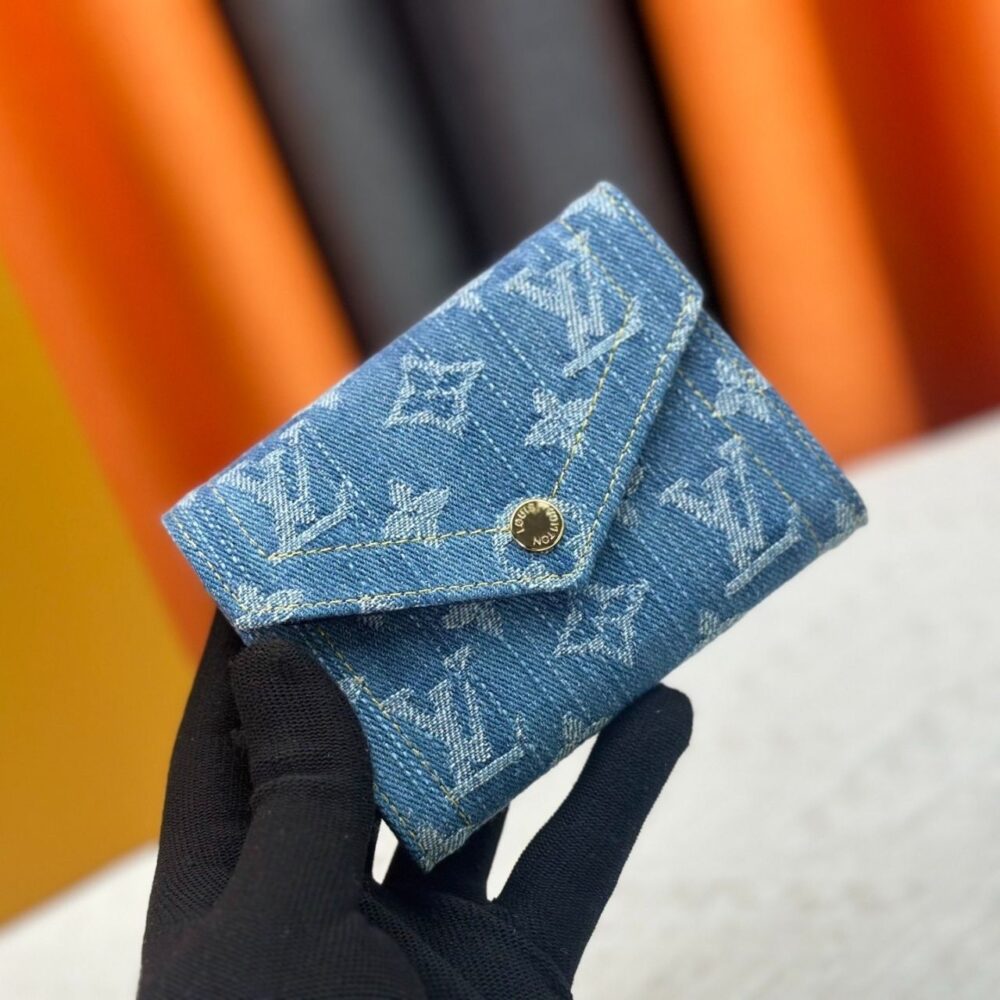 Alternative view of Louis Vuitton Victorine Wallet Denim Blue 12cm M13212
